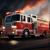 Modernes US-Feuerwehr Fahrzeug