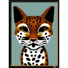 Beautiful ocelot painting