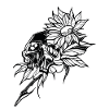Skull // Flower // Illustration