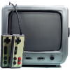 Retro Fernseher Retro Gamekontroller