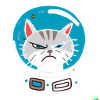 Angry astronaut cat