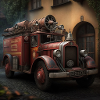 Nostalgisches Feuerwehrfahrzeug