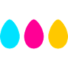 Three Easter eggs