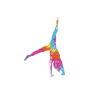 Cool gymnastics acrobatic cart wheel