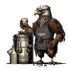 Adler beer brewer with beer