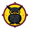 Beautiful funny owl motif