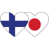 Finland Japan Flag Heart