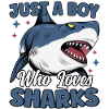 Bara en pojke som älskar hajar Ocean Life Cool Shark
