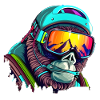 Cool gorilla skier