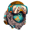 Cool gorilla skier