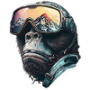 Cool gorilla skier