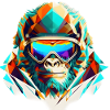 Cool gorilla skier