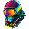 Skieur gorille cool