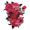 Cœur anatomique et fleurs