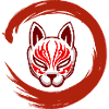 Red Circle Samurai Mask