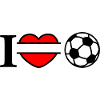Monogram logo football heart
