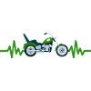 Moto Heartbeat - Motard - Chopper - Liberté