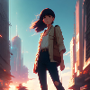 Manga Anime Comic Girl Future paint