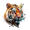 Abstraktes Tiger Design
