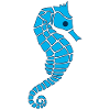 Blue seahorse