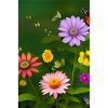Flowers and butterfly