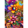 Flowers and butterfly