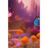 Flowers and butterfly