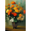 Fleurs et papillon