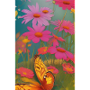 Fleurs et papillon