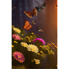 Flowers and Butterfly