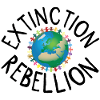 Extinction Rebellion menneskekjede svart