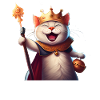 Cartoon Cat Crown Queen