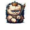Cartoon Cat Queen