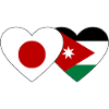 Japan Jordan Flag Heart