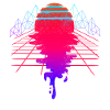 Vaporwave Sunset New Wave Art