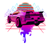 Retro Wave Racing Supercar