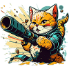 Cat and bazooka