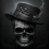 Vintage Black Skull