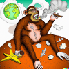 smoking rich monkey