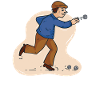 Boccia player Clothing with bocce balls Boccia