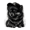 Spitz nain à casquette
