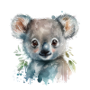 Koala Aquarelle Feuillage