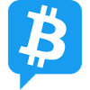 Bitcoin Logo in Blau