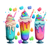 MILCHSHAKES - MEHRFARBIG