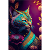Fantasy-Kriegerkatze
