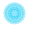 Mandala Flower Blue Colour