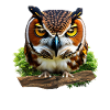 Le hibou rusé.