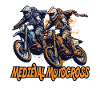 Medieval knights on motocross