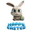 Funny Cute Happy Easter Bunny