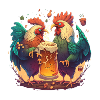 Cockfighting for beer